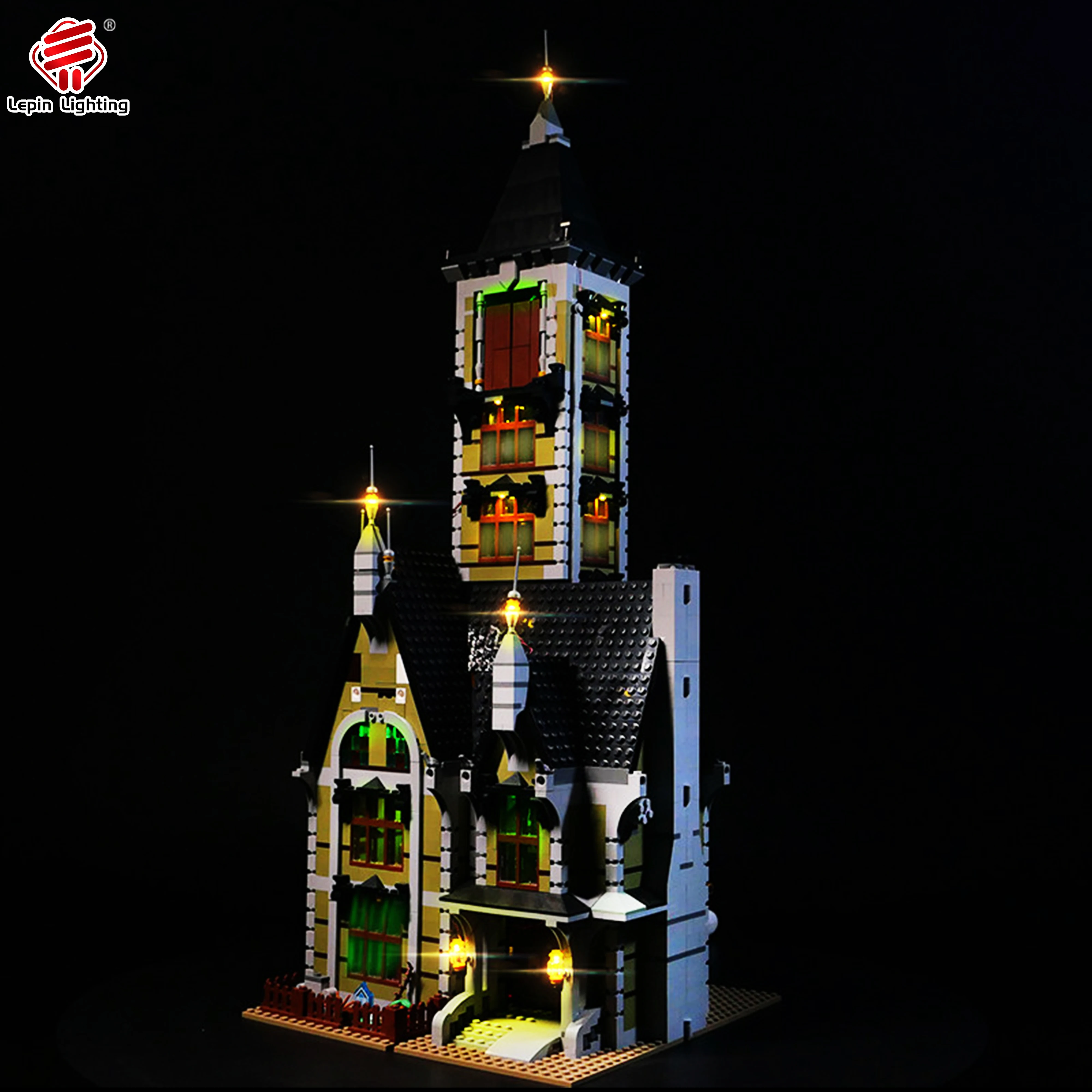 LED-Beleuchtungsset, kompatibel mit 10273 Haunted House Drop Tower, Bausteine-Modell, dekoratives Lichtset (nur Lichter)