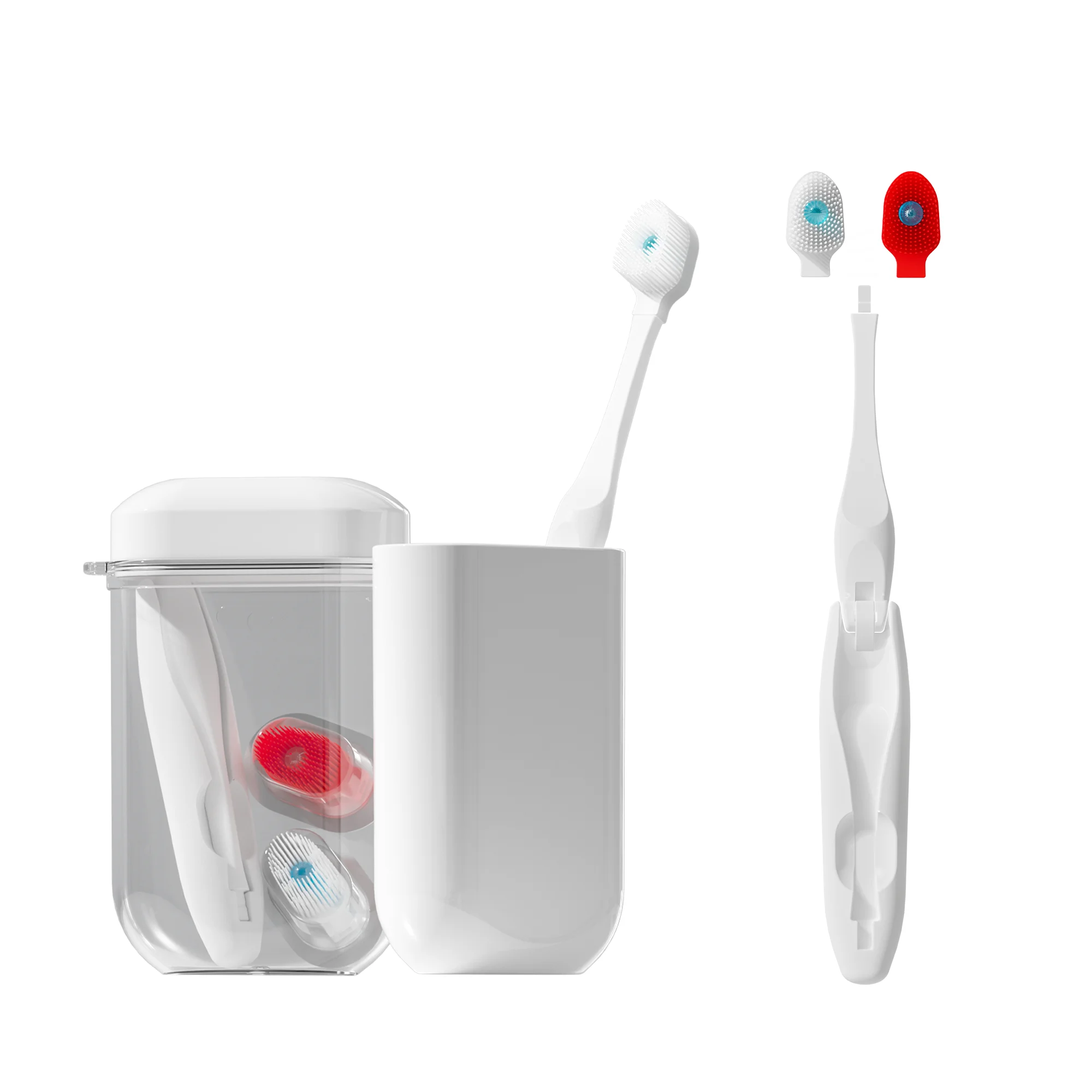 Foldable Travel Toothbrush Portable Disposable Burst Beads Fresh Breath Beads for On-the-Go Oral Care