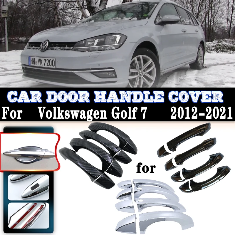 

For Volkswagen Golf MK7 VW Golf 7 Golf7 2012~2021 Car Door Handle Covers Exterior Scratch Anti-rust Protective Decor Accessories