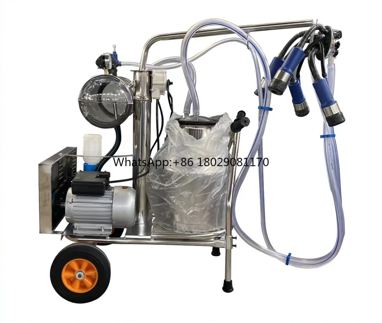 

Single Automatic Cow Milking Machine hot sale small buckets tank cow goat rechargeable 12v battery electric milking machine