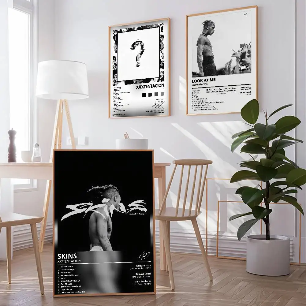 Rapper X-XXXTentacionS-S 17 Music Cool Poster Living Room Bedroom Bar Cafes Wall Home Decoration Gifts