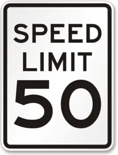 1p, Speed Limit  Weatherproof ; metal sign p00430