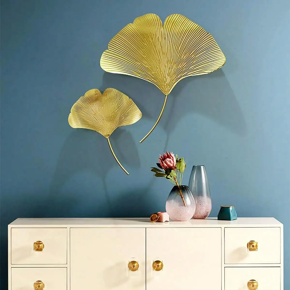 1pc Minimalist Creative Stereo Ginkgo Leaf Hangings Home Decor Wall Decor For Living Room, Porch, Bedroom, Sofa Background Wall