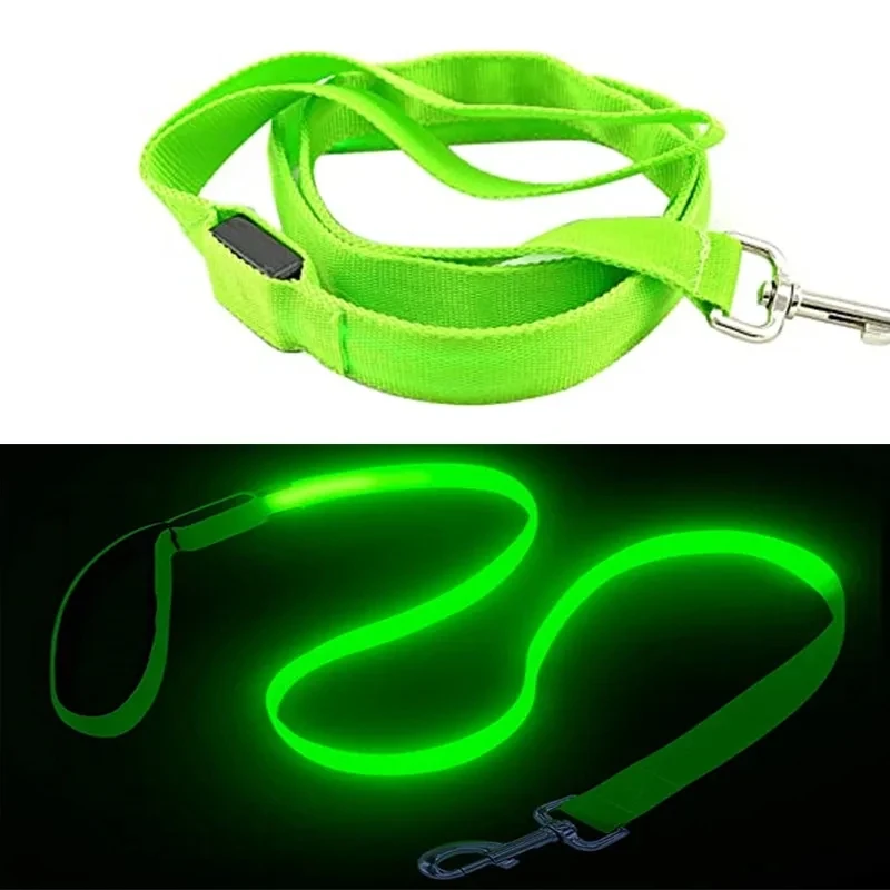Led Haustier Hund Leine Seil Mit Licht Leuchtende Leine USB Lade für Hund Sicherheit Blinkende Leuchtende Kragen Harness Zubehör – Detail 12