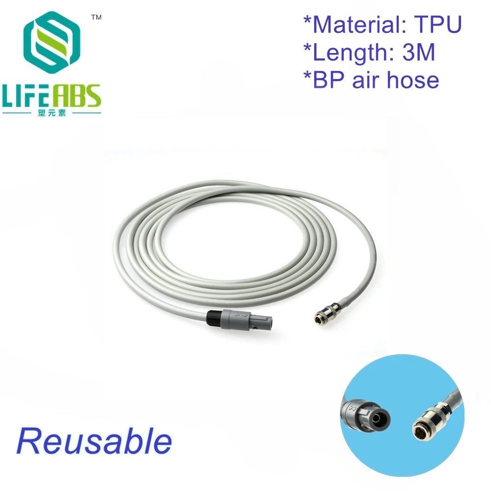 Blood Pressure Cuff Air Hose Single Tube,L=3m.Compatible with Min*dr*ay,Mec1000, Edan, Nibp Extension Tube.