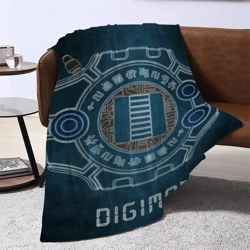 Anime Digimon Furry 3D Printing Nap Blanket Sofa Winter Fluffy Soft Baby Blankets Anti-clumping Anti Tearing Machine Washable