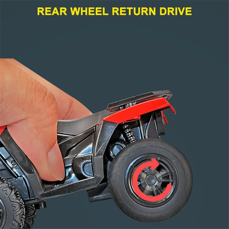 1:36 Alloy ATV Motorcycle Model Diecasts Metal Toy Beach All-Terrain Off-Road Motorcycle Motorcycle Model Simulation Kids Gifts