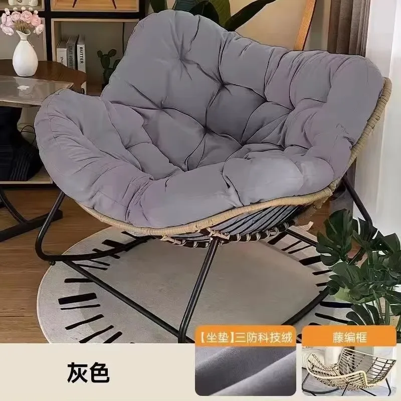 HOT Rocking Chair Sofa Rocking Chair Adult Lazy Sofa Bird Nest Shaped Living Room Balcony Nap Small Apartment Rattan Woven Adul