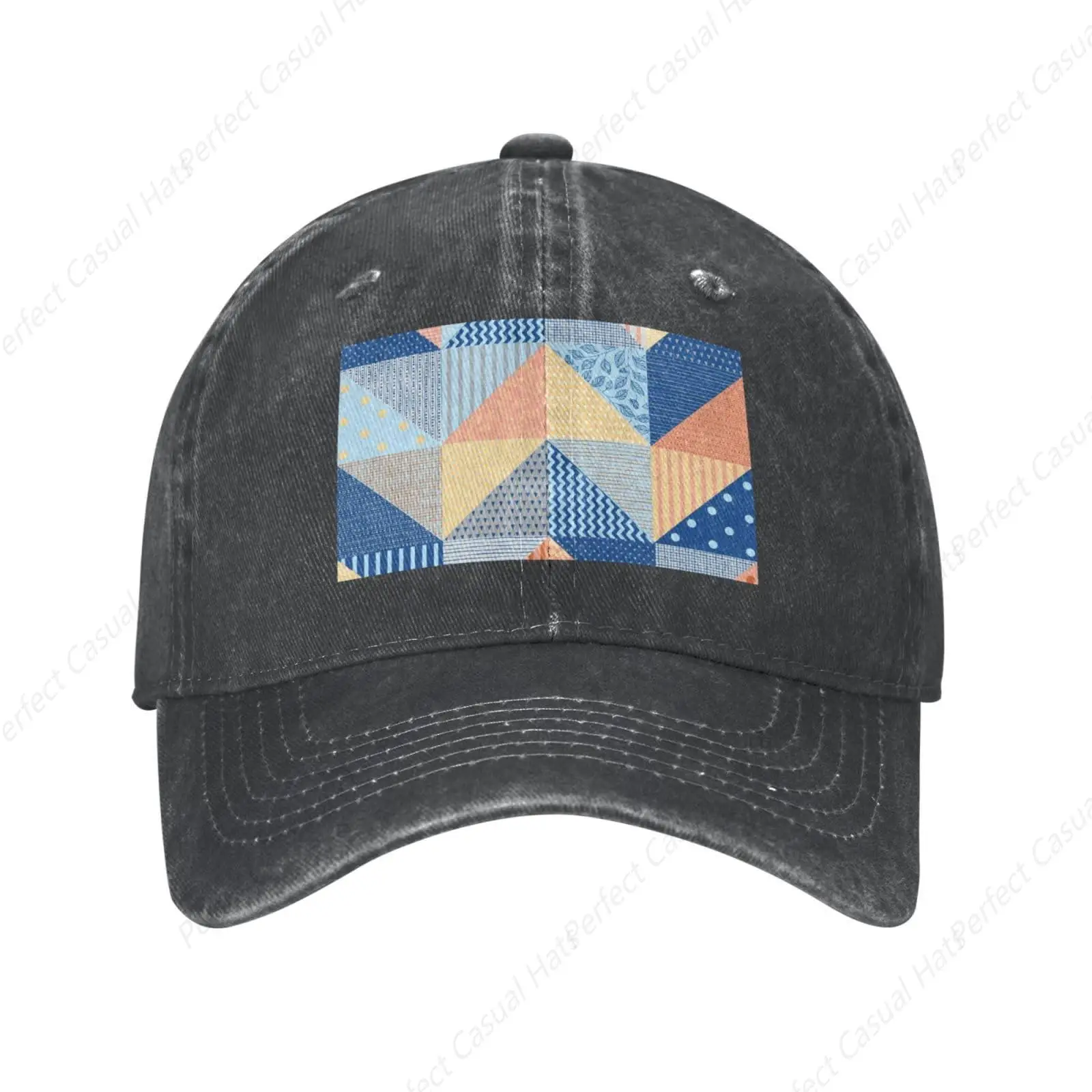 

Hot-Selling Pretty Geometry Graphic Printing Sunscreen Cowboy Hat Peaked Caps Baseball Caps Trucker Hat Men Women Fashion Caps