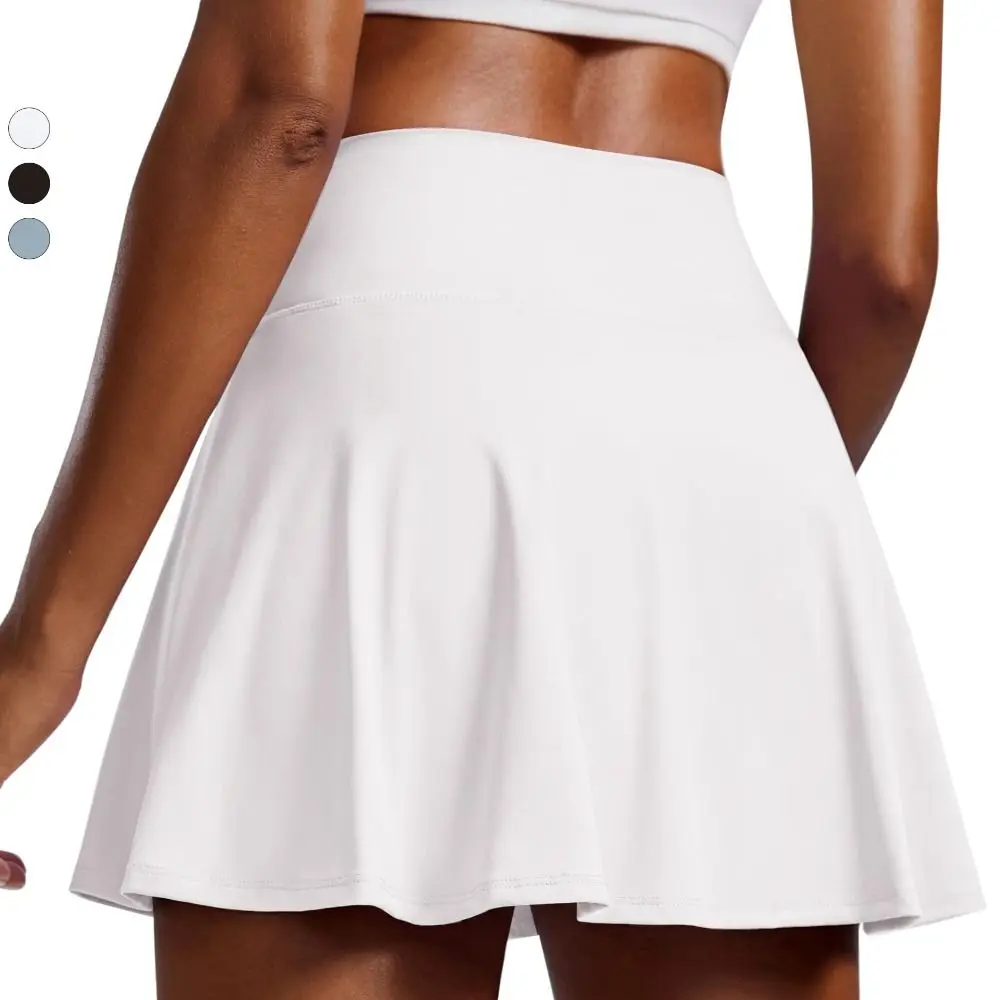 New Pleated Tennis Skirts Tummy Control with Shorts Pockets Golf Skorts Moisture Wickin Built-in Shorts Athletic Skirts Training