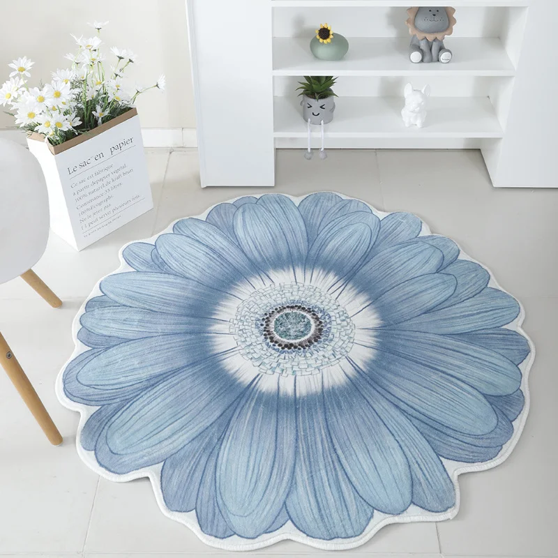 Modern Flower Carpets for Living Room Sofas Ins Decoration Home Fluffy Soft Area Rugs Bedroom Bedside Rug Entrance Door Mat