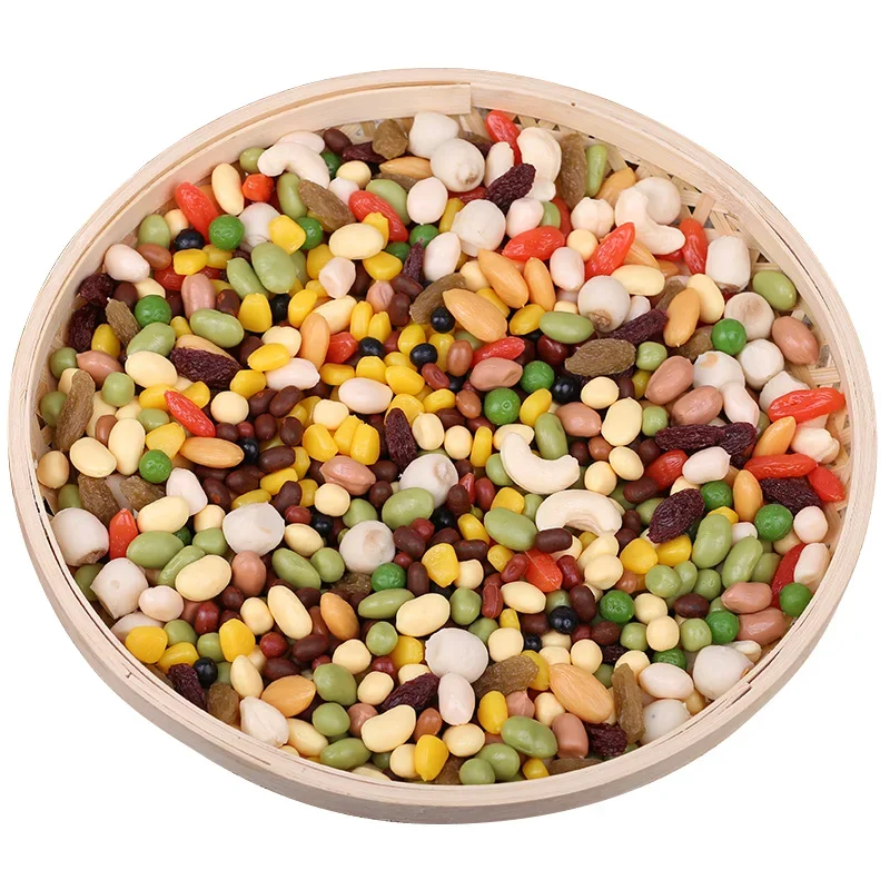 محاكاة الغذاء الدعائم الاصطناعي لوتس البذور الكاجو الجوز الزبيب القمح الأرز الفاصوليا التمور الحمراء الكشمش الفول السوداني الذرة نموذج 100 جرام/وحدة