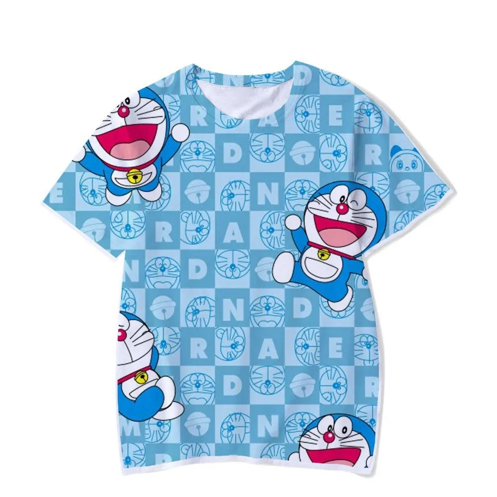 Big G Gouta Takeshi Doraemon Children's T-shirt Men's Women's Summer Anime Character 3D Printing Quick-drying Short Sleeve Outdo