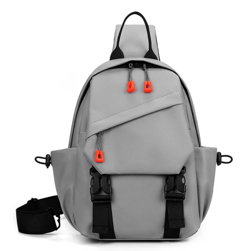 Nylon Men's Chest Bag Breathable Multi Functional Outdoor Shoulder Bag Large Capacity Adjustable Strap Sports Walking Bag Travel