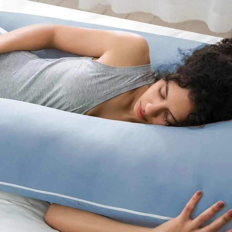 Large U Shaped Pregnancy Pillow Waist Support Belly Cushion Side Sleeping Removable Washable Women Leg Rest Soft Body Pillow