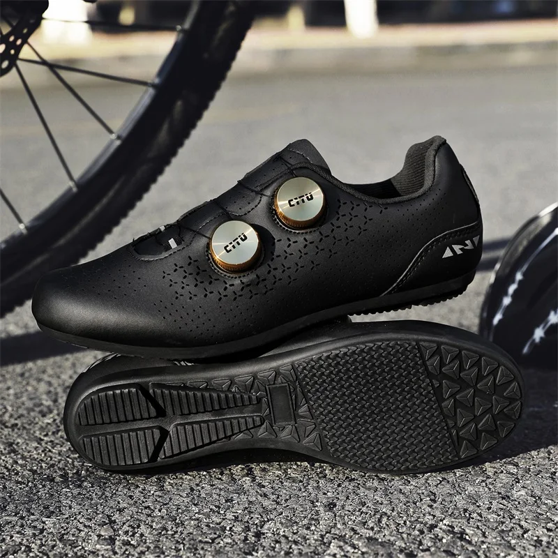 Herren Fahrradschuhe Radsport Schnellverschluss-Schuhe MTB Rennrad Unisex Profi-Rennschuhe Modische Gummi-Flachschuhe – Detail 8