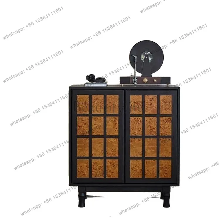 Retro, living room against the wall dining side cabinet solid wood sofa side cabinet