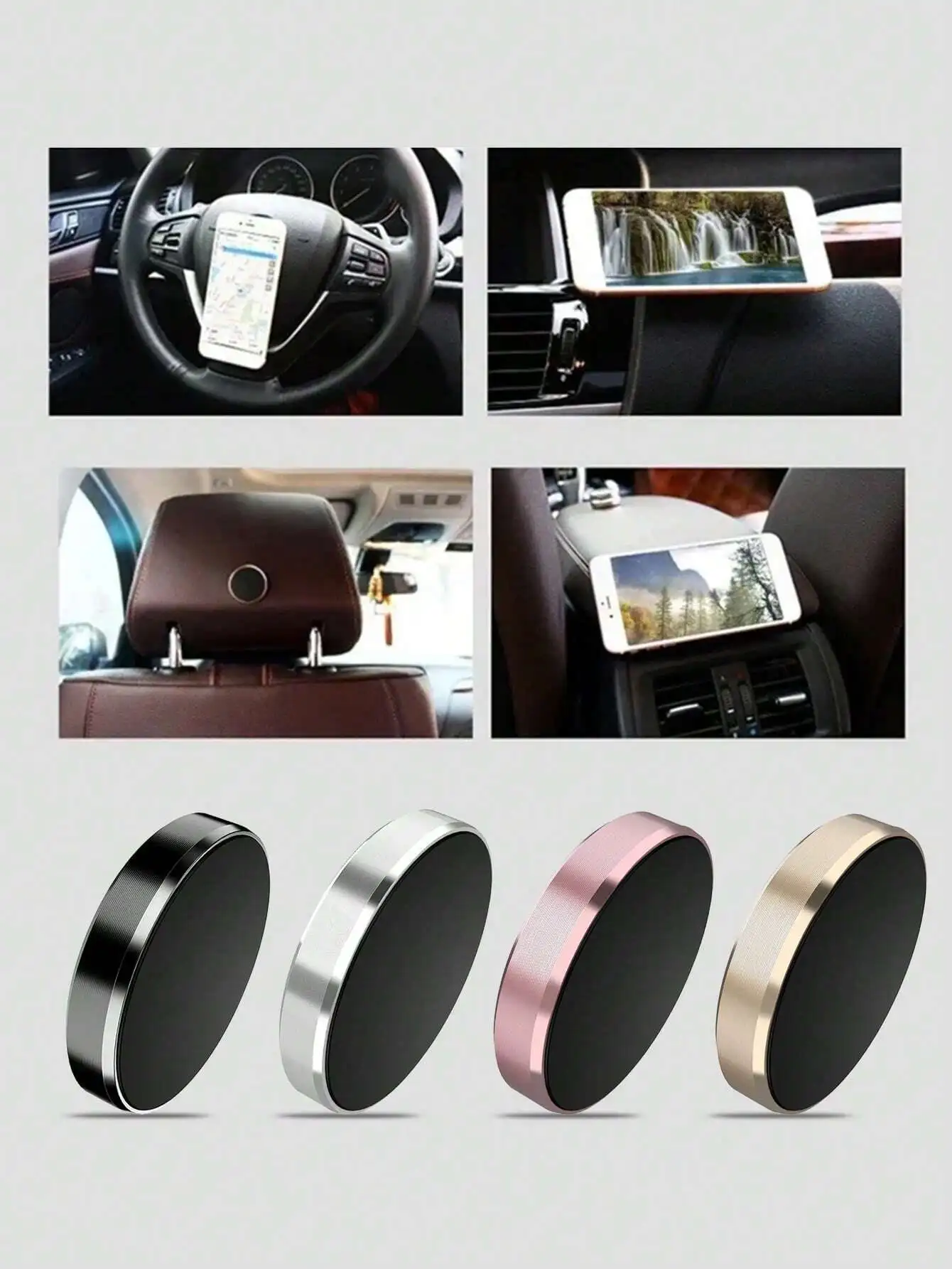 Circular Mini Phone Holder, Car Multifunctional Phone Navigation Holder, Car Dashboard Holder