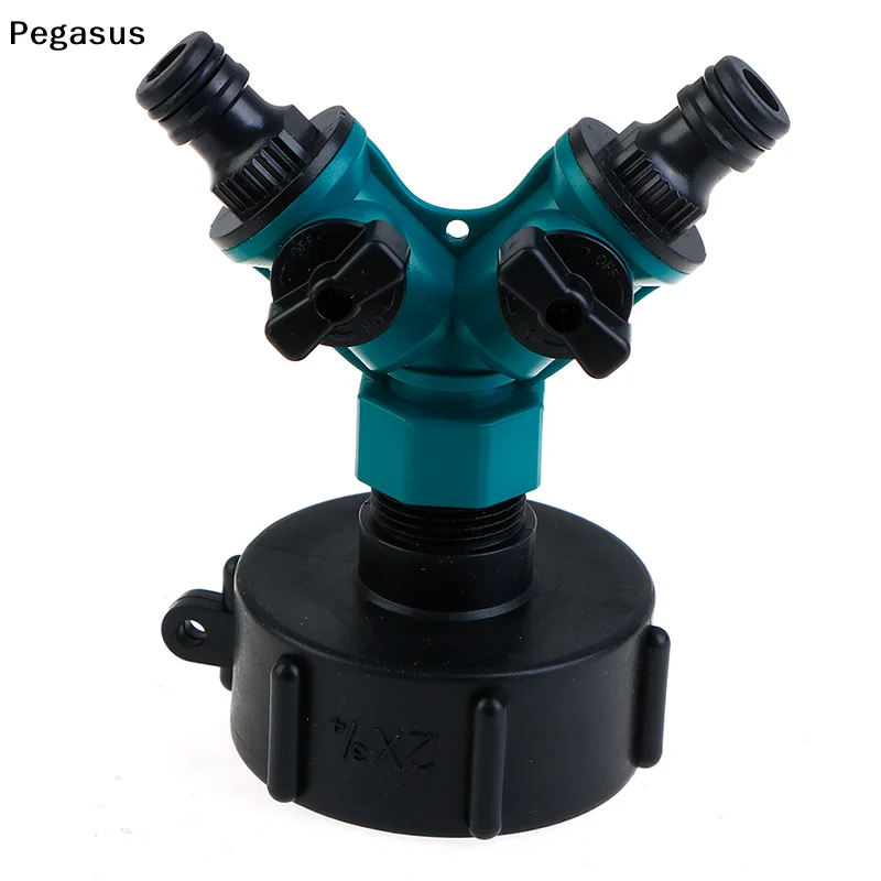 [S]Y Shaped Quick Valved Connector IBC Tank Adapter Tap Connector Valve Fitting