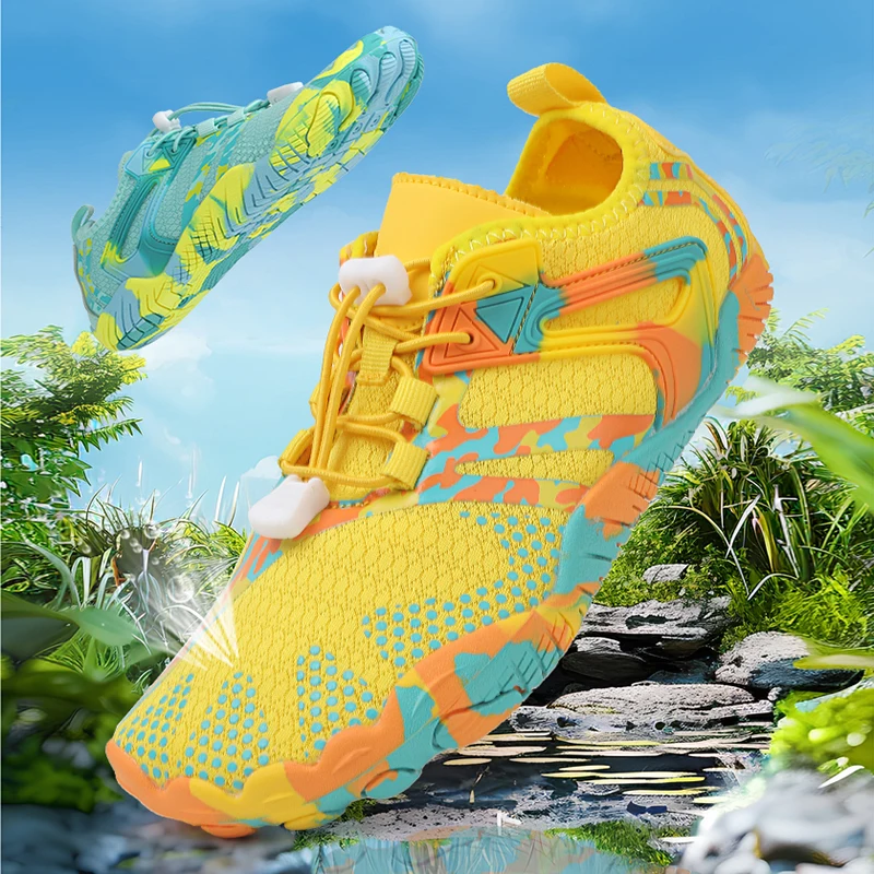 

Summer new wading shoes mesh surface breathable anti-slip wear-resistant outdoor sports shoes quick dry barefoot shoes