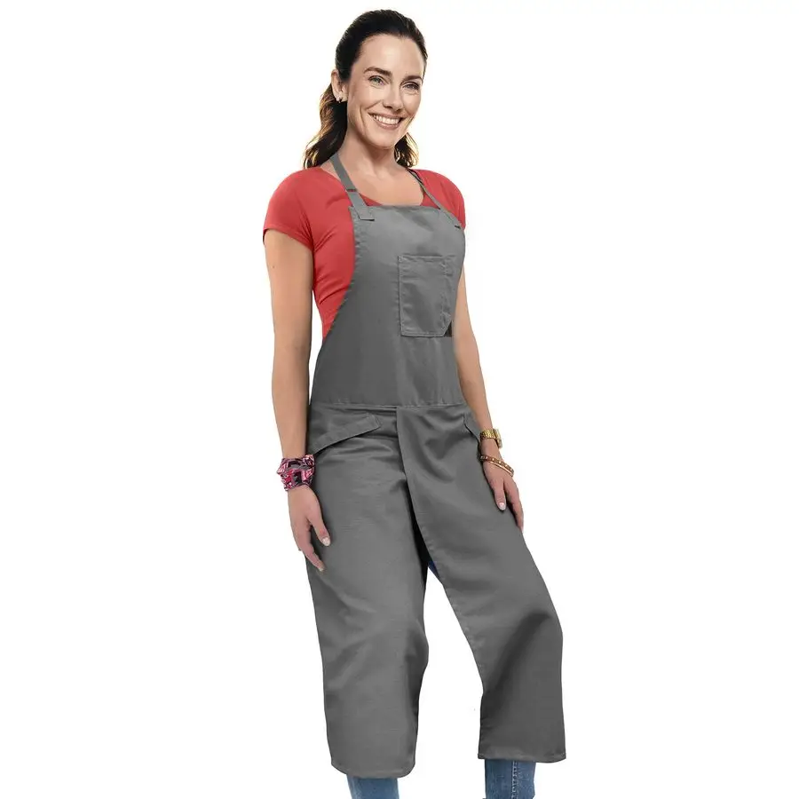 

NY Sky Pottery Apron Full Cover SplitLeg, Towel Loops More Adjustable Coverage for Men, Women Essential for Ceramic Wheel Throwi