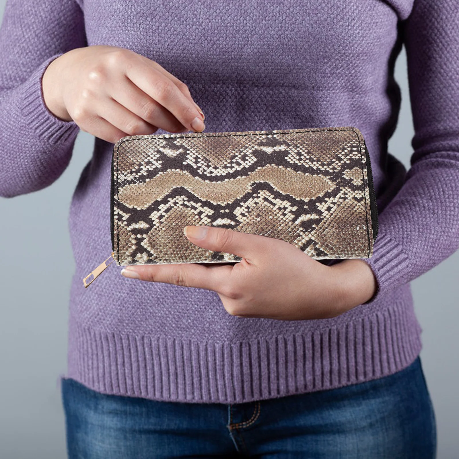 

1pc Women Wallet Mobile Phone Bag Printed Large Capacity Lightweight Cards Storage Mobile Phone Bag For Travel Daily Use