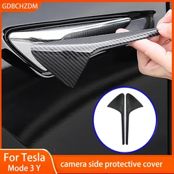 100% vera fibra di carbonio per Tesla 2021 2022 2023 modello Y 3 Fender Side Camera Cover protettiva accessori colore opaco lucido