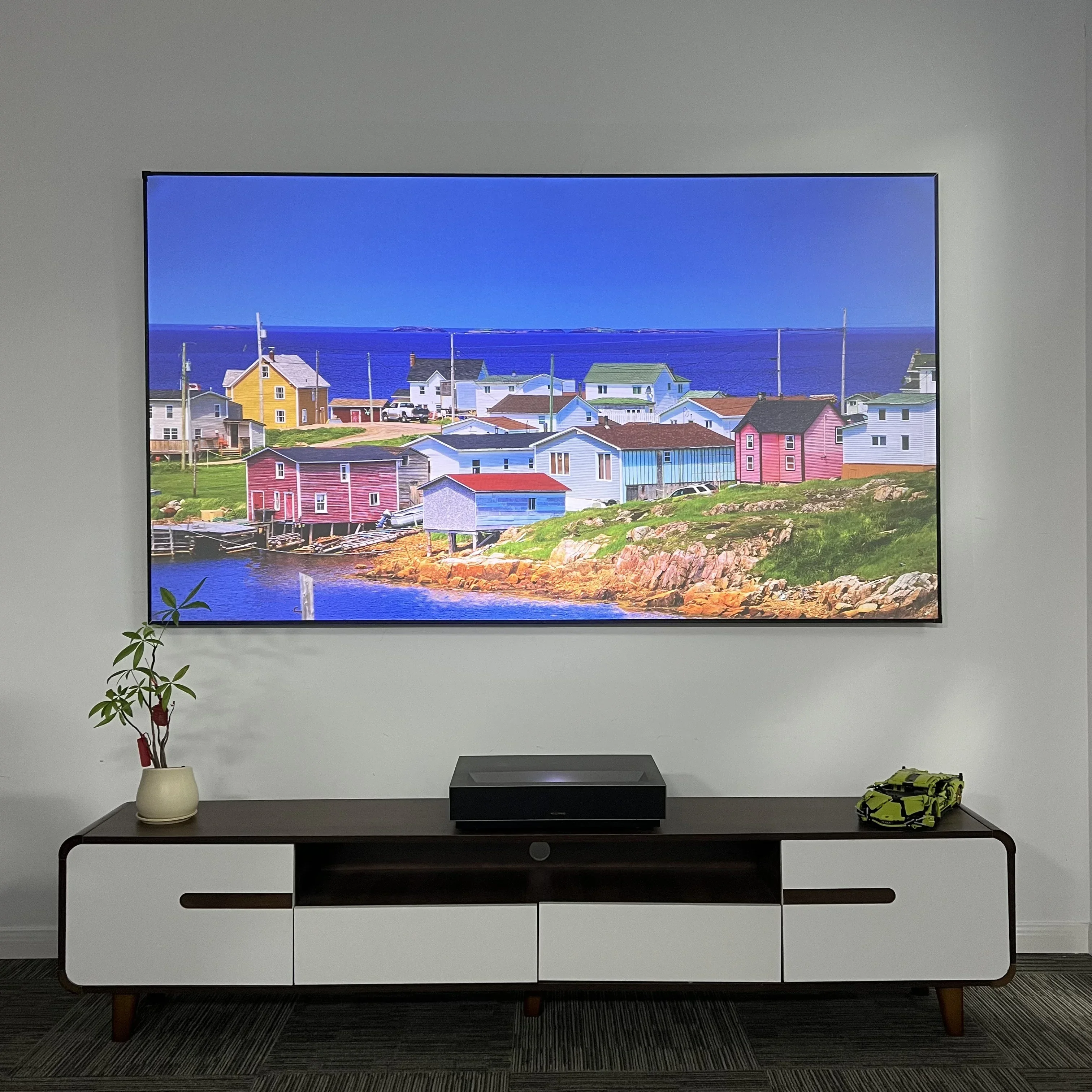 2025 Fresnel 5.0 Pro ALR UST Projection Screen Fixed Frame Ambient Light Rejecting Best for Ultra Short Throw Projector 4K 8K 3D