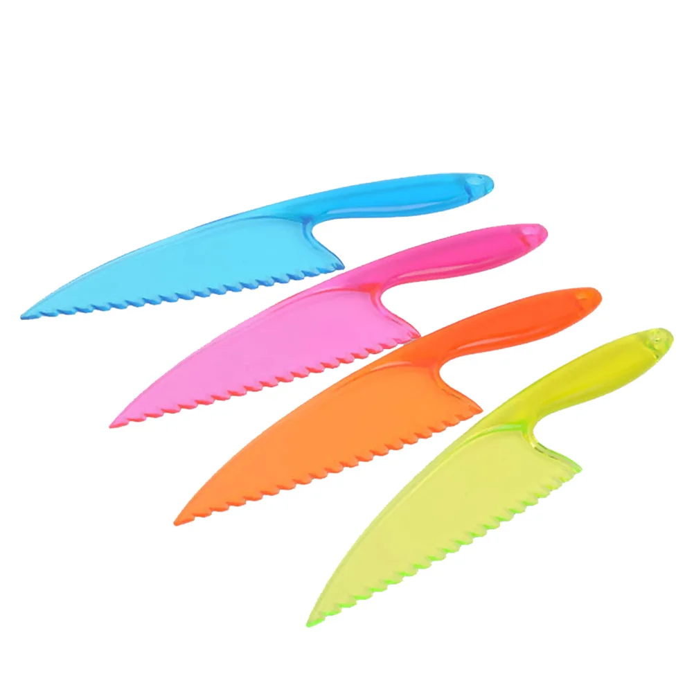 

Plastic Wedding Cake Server Colorful Cake Shovel for Birthday Party Wedding Supplies Serrated Design Prevents Lettuce