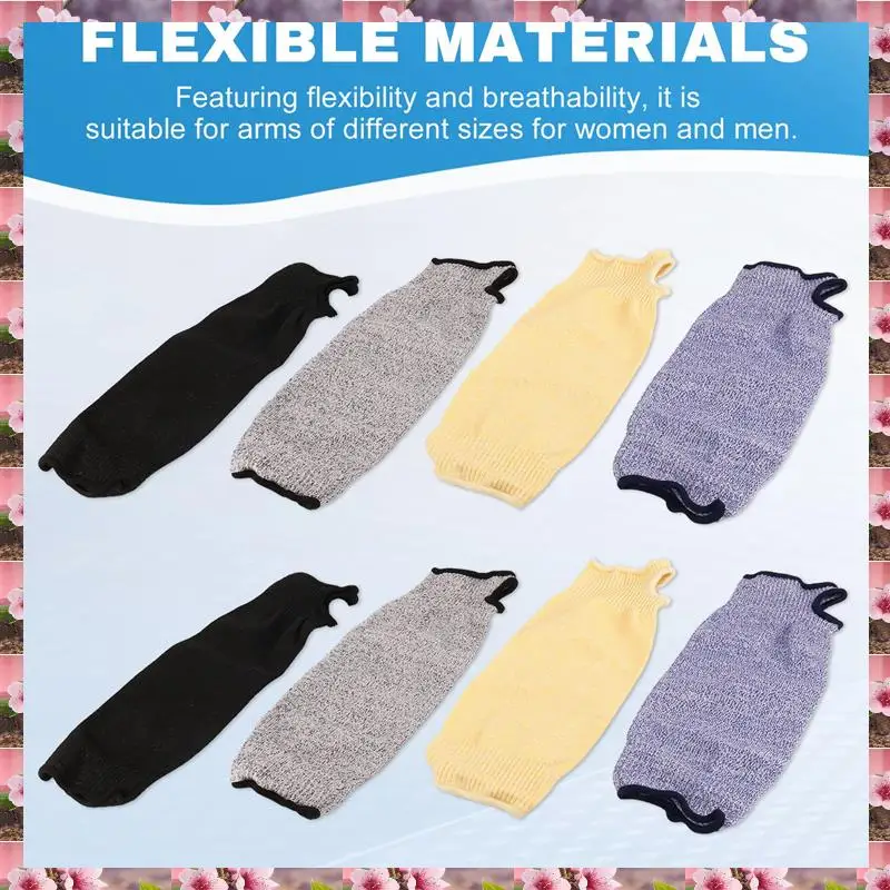 

2025 4Pair Cut And Burn Resistant Sleeves Arm Protection Sleeves Forearm Protectors For Thin Skin And Bruising Cuff Open 35Cm,4P