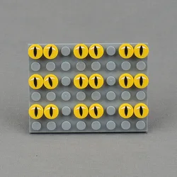 MOC 10PCS 98138 Horror Printed Doctor's Magic Eye Pattern Building Blocks Yellow Snake Eyes Compatible Board Particle Toys Gifts