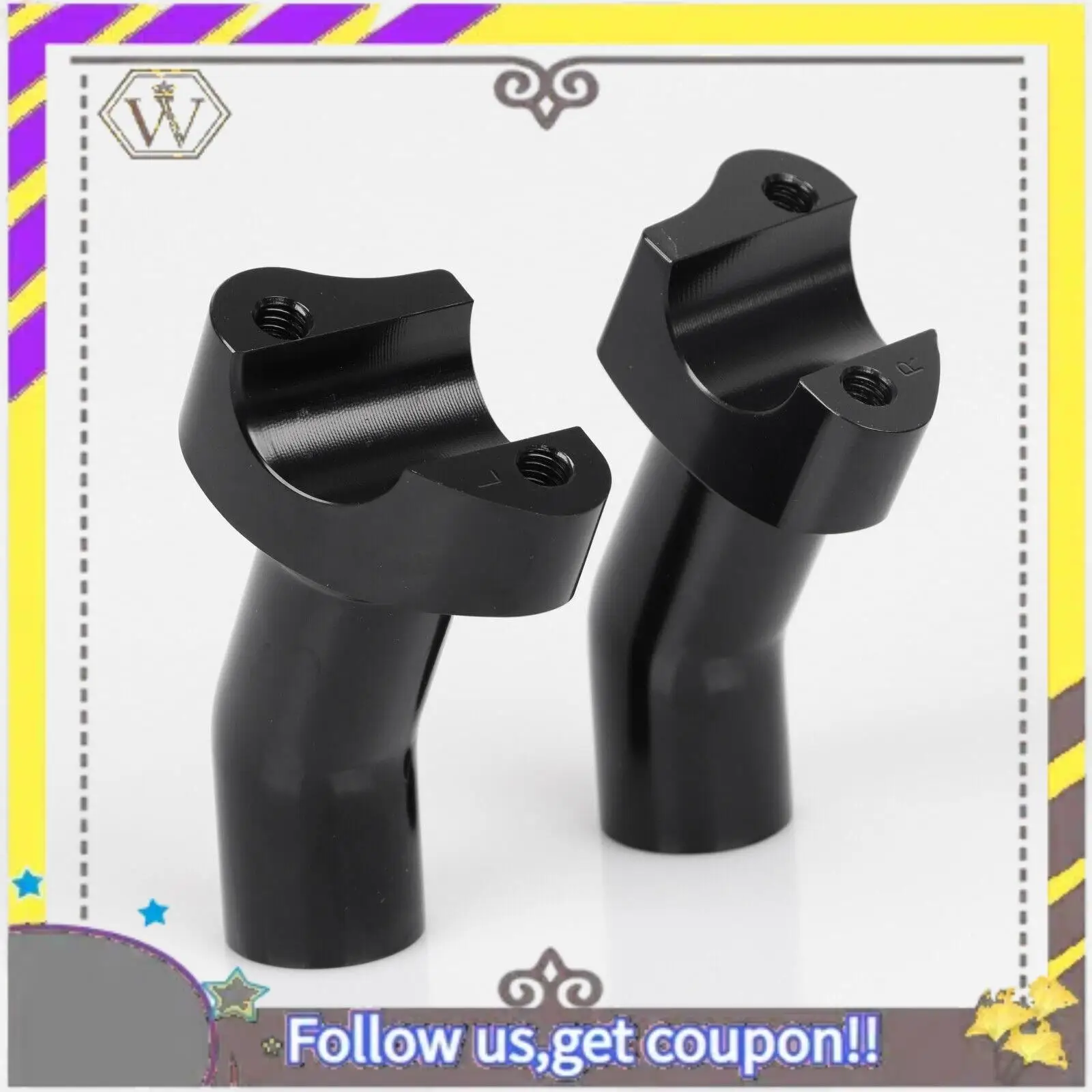 ABXV-Black 3.5Inch Tall Pullback Handlebar Risers For  Softail Dyna Sportster Touring Pullback Aluminum Straight Accessori