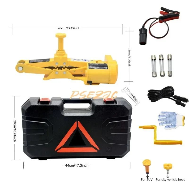 Car Electric Car Jack 2T/3T12V DC Car Jack Lifting Tire and Wheel Repair and Replacement Kit SUV Van and Emergency Equipment