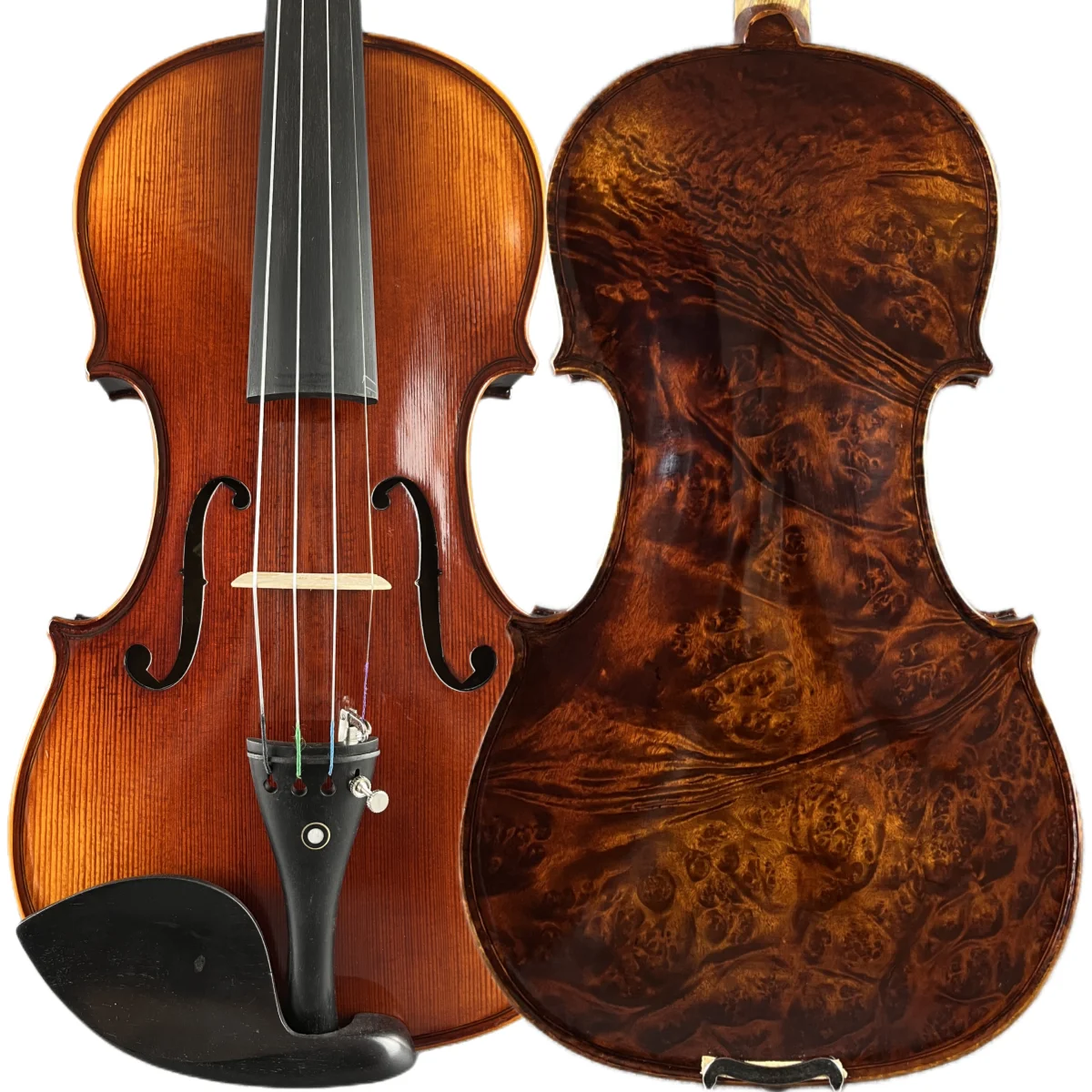 

gt2405054/4 Italian handmade bird eye maple violin, longan maple wood professional performance