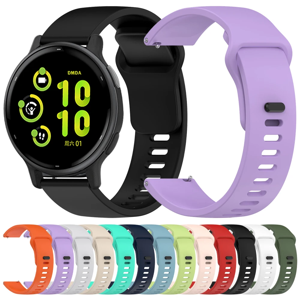 20 mm 22 mm Sportarmband für Garmin Vivoactive 5 4 Bänder Venu 3 2 Approach S50 S42 Silikonarmband Forerunner 165 265 255 Musik