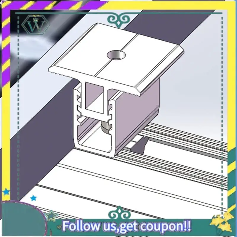 NEW 10PCS Solar Panel Mounting Bracket Kit Adjustable 30/35/40Mm Fixing Clamp Solar Panel Mount Bracket