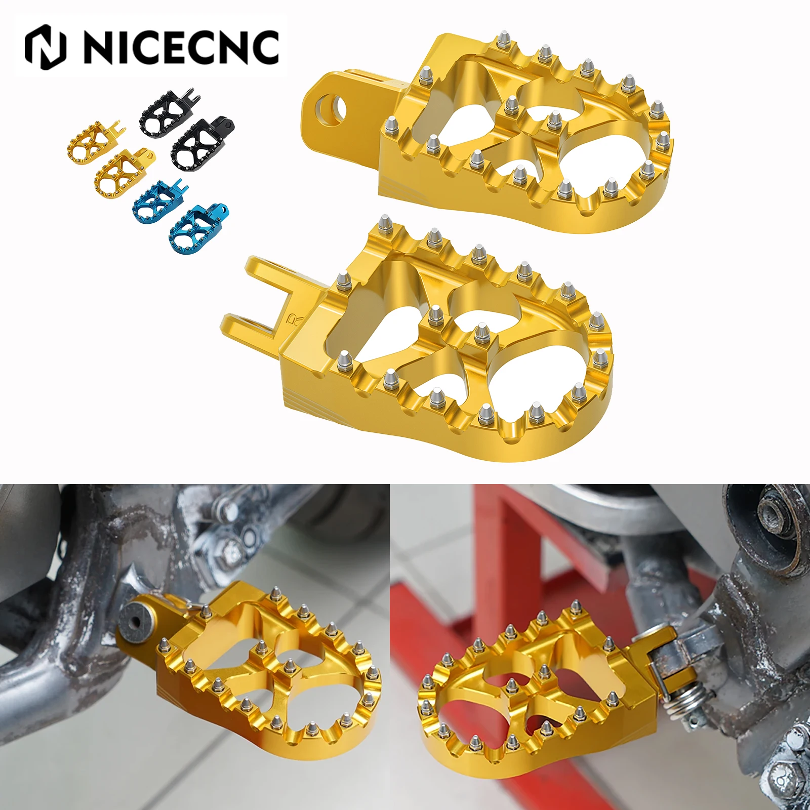 NICECNC For Suzuki DRZ400S DRZ400 SM DRZ DR-Z 400S 400SM Z400S 2000-2024 Foot Rests Footrest Footpegs Pegs Pedals Motorcycle