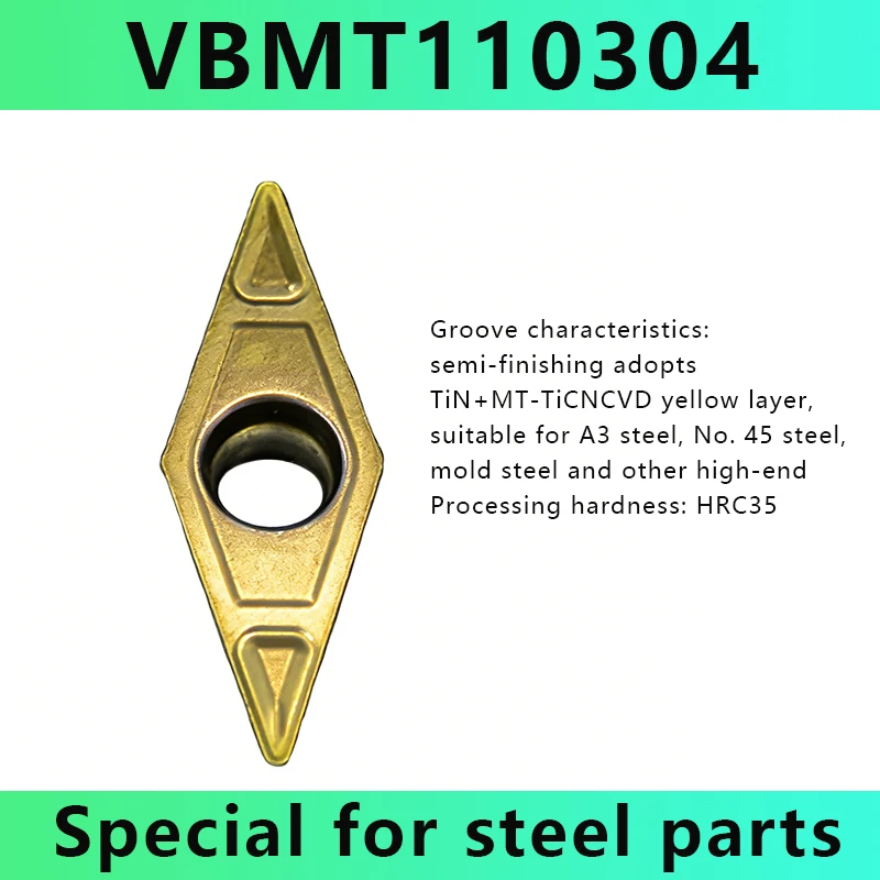 VBMT110304 Externes Drehwerkzeug Hartmetall-Einsatz für Stahlbearbeitung CNC-Drehmaschine Qualitäts-Schneidwerkzeug – Detail 8