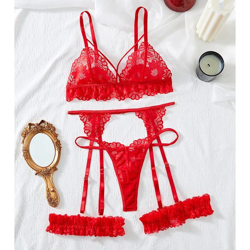 

Sexy Lingerie Embroidered Patchwork Sexy Body-Shaping Lingerie for Women Hard Garter Belt Lace Bra Ladies Sexy Underwear