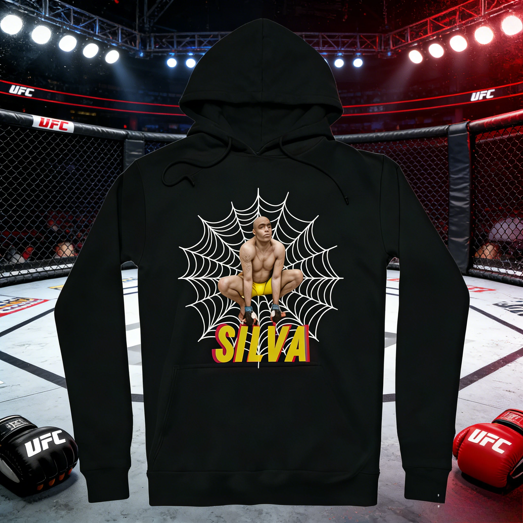 

Толстовка с капюшоном UFC Anderson Silva, коллекция Осень/Зима 2026, из чистого хлопка, удобная, дышащая, подходит как мужчинам, так и женщинам