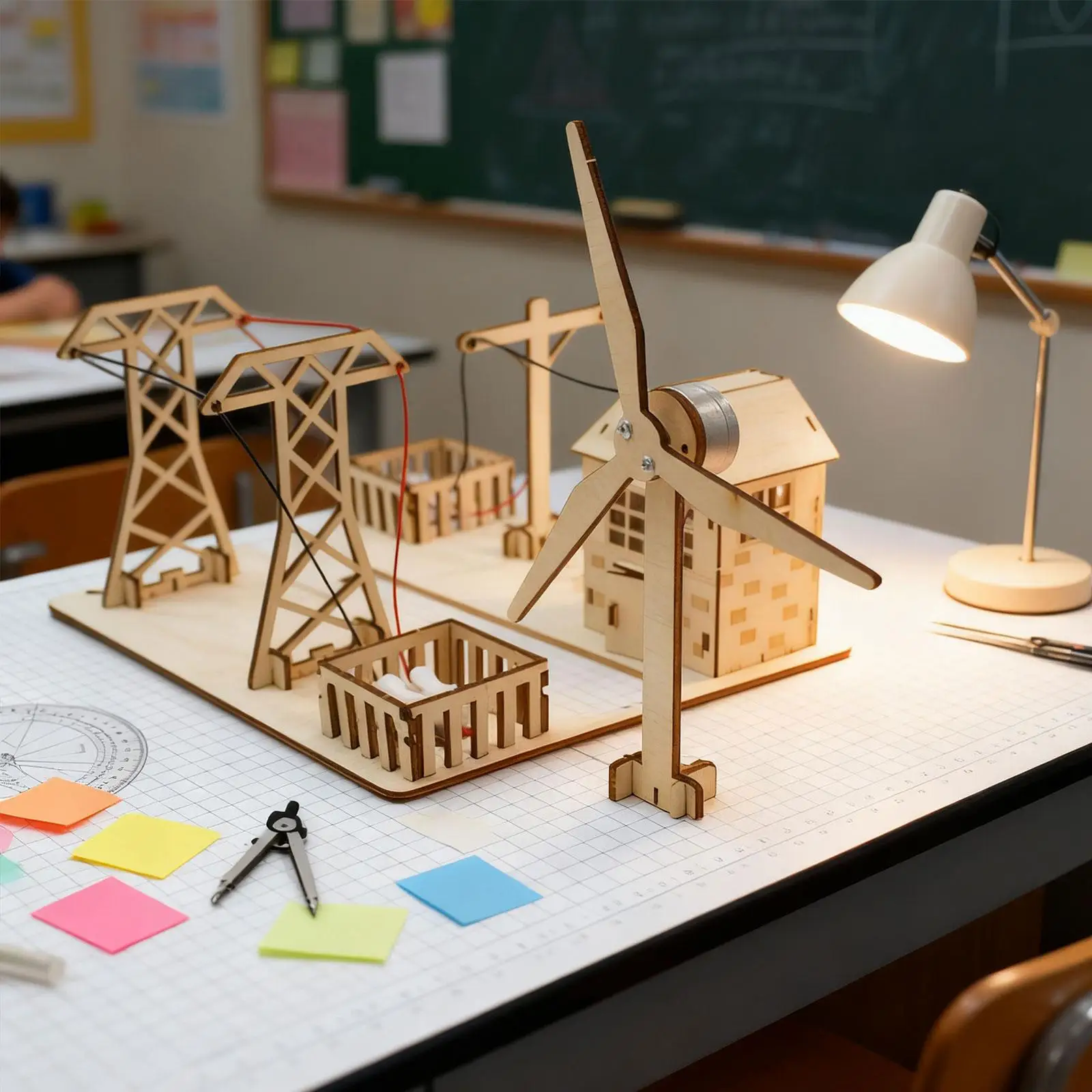 مجموعة العلوم للأطفال، مجموعة التجارب العلمية DIY، نموذج توربينات الرياح، للأطفال