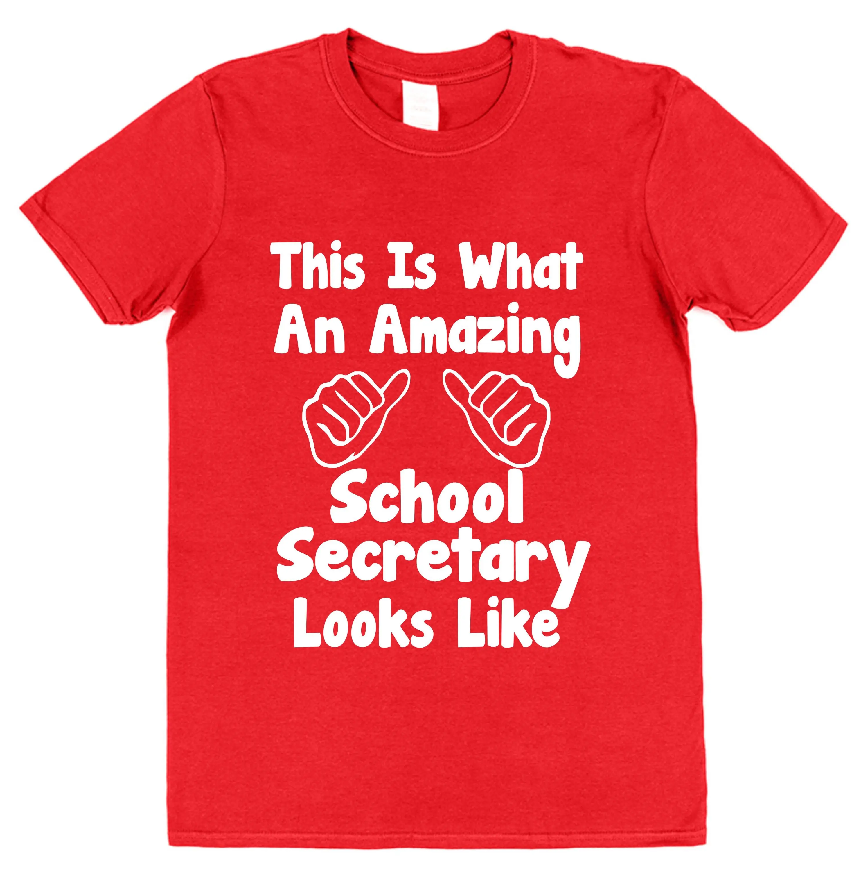 Amazing School Secretary T Shirt Funny Slogan Office Staff Presents Reception Worker Head's Need Heroes Too Appreciation