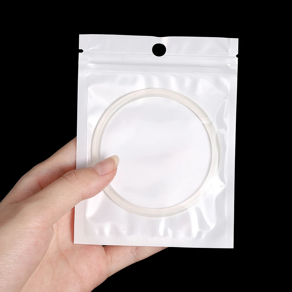 30-100pcs White Plastic Self Sealing Jewelry Bag Ring Necklace Bracelet Ziplock Storage Holder Bag Anti-oxidation Jewelry Bag