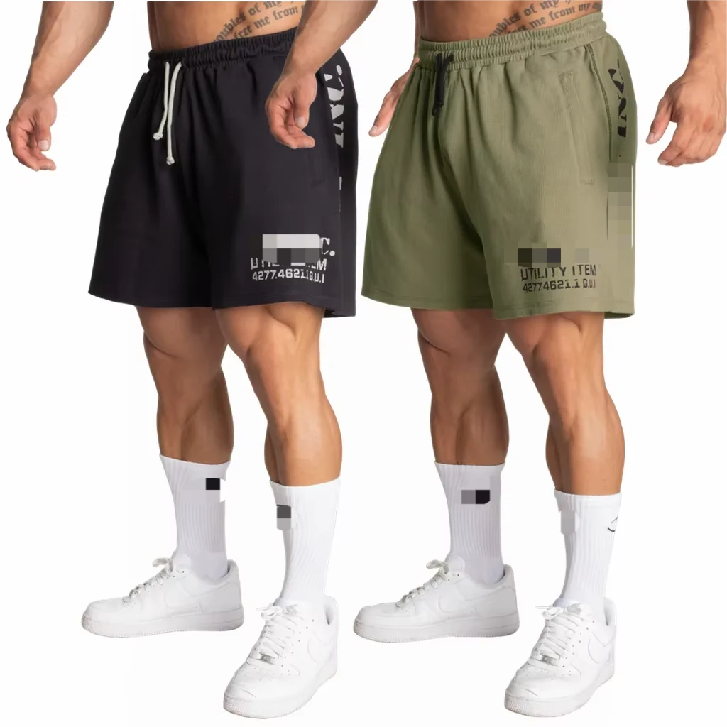 Fitness und Bodybuilding Sommer neue Sportarten Laufen Basketball ultrakurze Muskelwaffel-Shorts