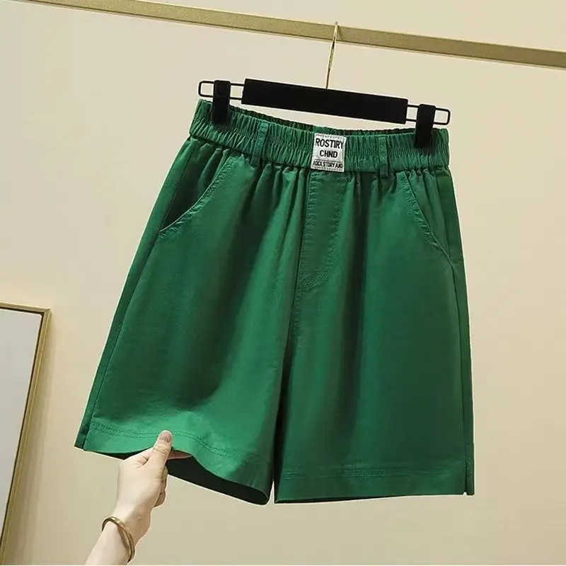 Summer New Loose Fit High Waist Shorts Women Fashion Wide Leg Slimming Casual Versatile Comfortable  Five-point Pants