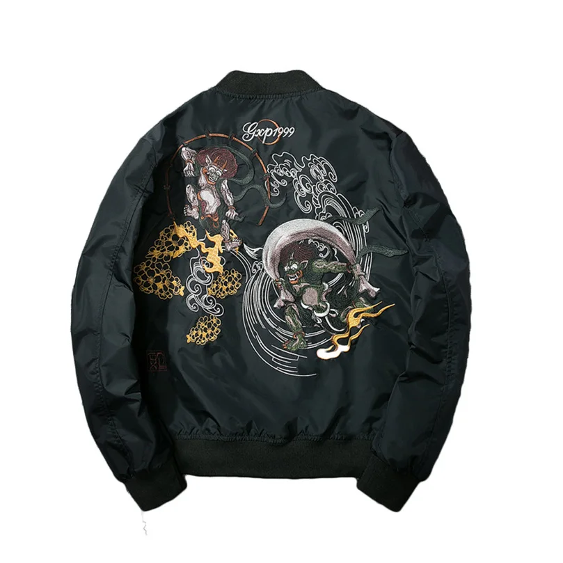 Sukajan Embroidery Bomber Jackets Men Clothing Japan Baseball Coat For Man Pilot Jacket Luxury 2024 Spring