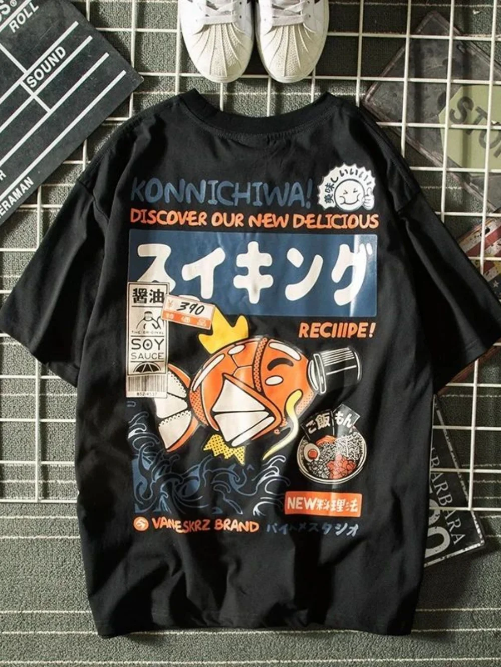T-shirts pour hommes style japonais avec imprimé carpe 3D, manches courtes, coupe ample, tendance estivale Harajuku, haut décontracté pour hommes