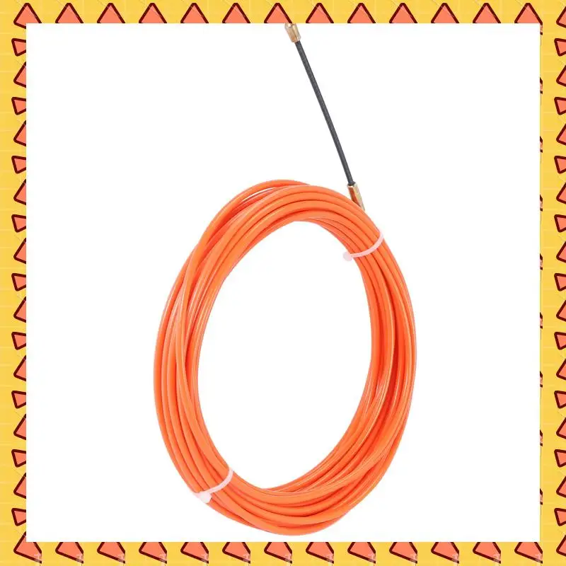 

A008 2 шт., 4 мм, 10 метров, оранжевое направляющее устройство, нейлоновый электрический кабель, толкатели, воздуховод, змея, стержень, рыбная лента, провод