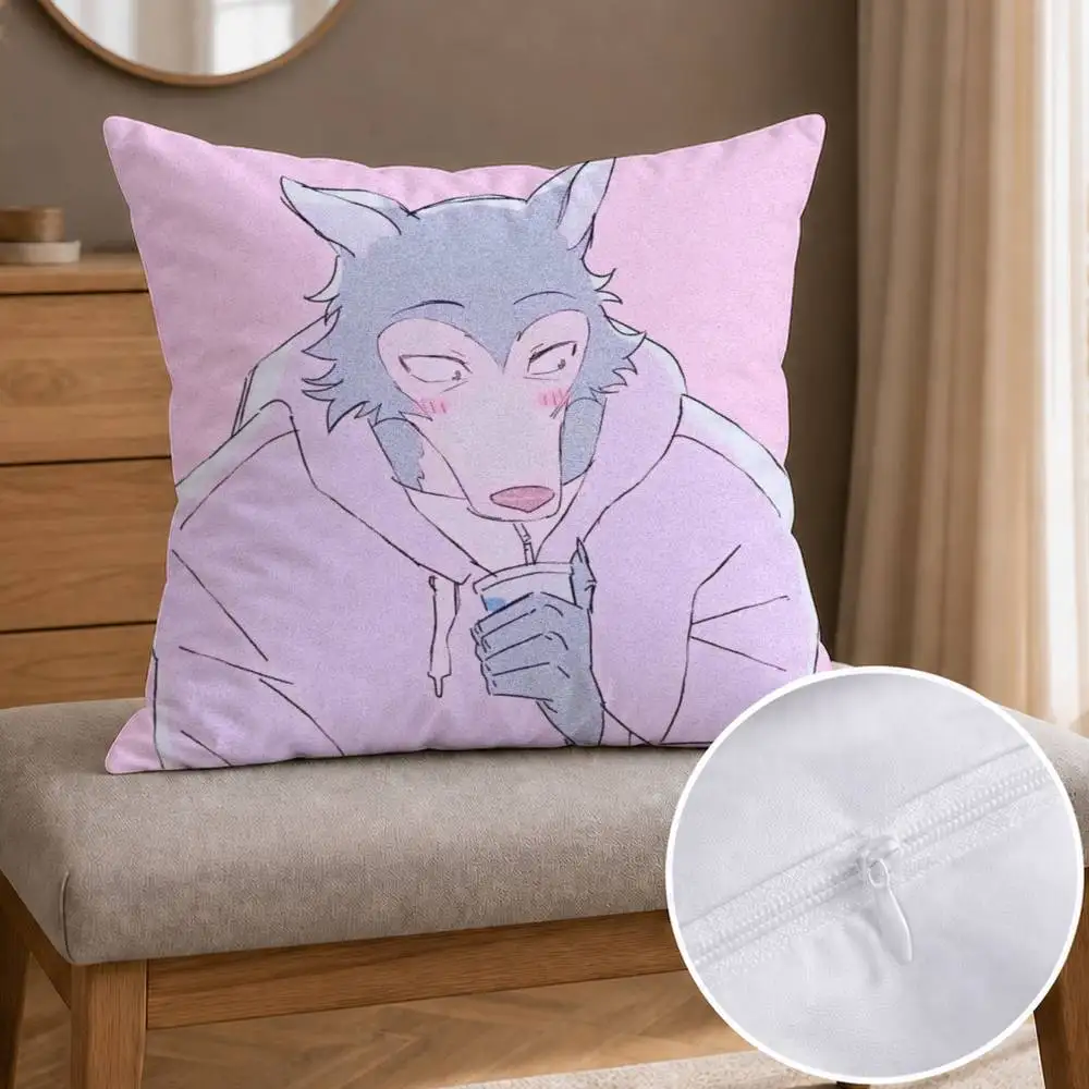 Beastars Double-sided Printed Square Decorative Cushion Cover for Sofa Living Room Home Decor