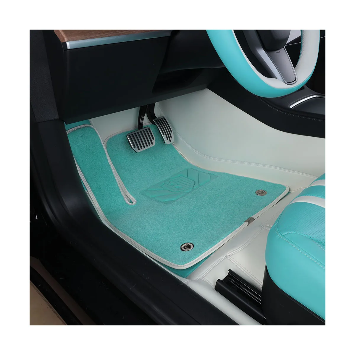 

Nappa Leather Car Floor Mats Elegant Fit Elegant Cargo Liner for Tes Meedes-Benz A udi Waterproof Nylon Carpet Dirt Resistant